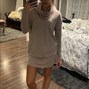 Blush turtle neck sweater dress